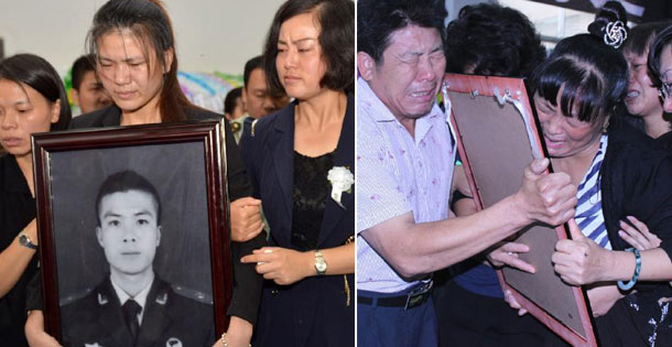 烈士谢樵追悼会在昆明举行 数百人含泪送别